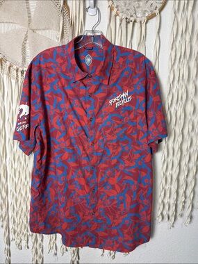 Club Ride X Spokesman Bicycle Short Sleeve Button Down Shirt Size XL